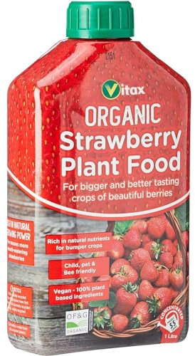 AMK® Vitax Organic Liquid Strawberry Feed Food Fertiliser 1L High Potash Berries Soft Fruits Concentrate