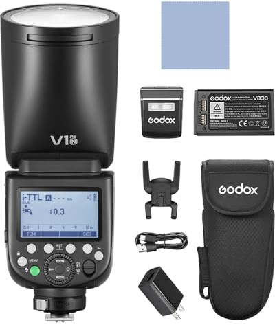 GODOX V1 PRO C Camera Flash 2.4G Wireless 1/8000s HSS 1.3s Recycle Time