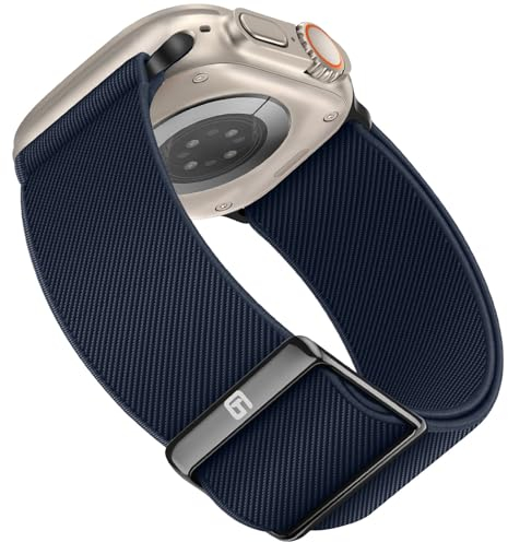 Suphart Compatibile con Cinturino Apple Watch 49mm 45mm 44mm 42mm, Cinturini Sportiva in Nylon Regolabile Compatible con Apple Watch Ultra 2 Ultra SE Serie 9 8 7 6 5 4 3 2 1, Blu