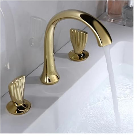 Bathroom basin brass faucet Rose Gold double handle faucet Gold Tap luxury Basin Mixer Hot And Cold shower room sink Faucet,schnelle Befestigung