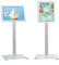 STANDNEE Porte affiche a4 sur pied support de support de panneau robuste Panneau de sol de sol, présentoir d’affiches Panneaux debout en aluminium avec feuille de PVC et socle robuste, argent