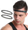 HiRui Sport-Silikon-Schweißband, Stirnband mit schweißführenden Kanälen, weg von den Augen, weich und flexibel, universelle Passform mit Gummiband, helmkompatibel (durchscheinendes Schwarz, 2 Stück))