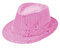 Think Jeck! Pailletten Hut Glitzer Damen & Herren, viele Farben zur Auswahl Karneval Mottopartys Kostümzubehör (Rosa)