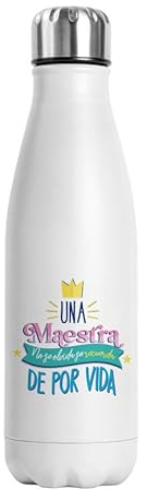 Botella Térmica Regalo Día del Profesor/a Maestro/a Regalo Profesor/a (LETTERING CORONA)