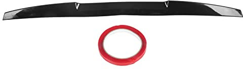 Becquet de Coffre D'aile Arrière en Caoutchouc Universel, Accessoire Aérodynamique de Voiture, Noir de Luxe