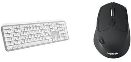 Logitech MX Keys S Wireless Keyboard, Low Profile, Fluid Quiet Typing, Programmable Keys & M720 Triathlon Multi-Device Wireless Mouse, Bluetooth, USB Unifying Receiver, 1000 DPI