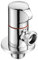 Eckwasserventile Waschbecken Schwarz, Messing-Absperrventil, Warm- und Kaltwasser, Absperrventilhahn, Chrom-Eckventil 1/2 Zoll, Absperrventil 1/2, Chrom A charitable