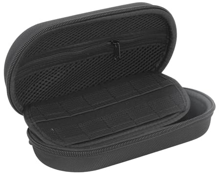 VBESTLIFE Carrying Case for PS VITA, for PS VITA Slim, for 3000, Shockproof Hard Shell Travel Bag with 10 Game Card Slots, Mesh Pocket and Zipper for Charger, Black