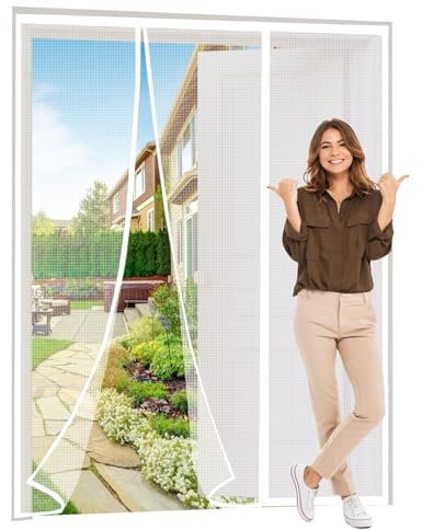 Zanzariera Magnetica per Porta 195x270cm Blanco Zanzariera Porta Finestra A Rullo Laterale Zanzariera Porta Camper per Balcone