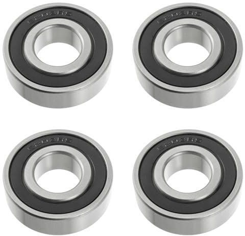 HUAREW 6203 2RS Kugellager, aus Lagerstahl 17mm x 40mm x 12mm, Doppelt Geschirmte Rillenkugellager für DIY, Drehbänke, Motoren, 3D-Drucker, Fräsmaschinen, verschiedene mechanische Geräte, etc(4Pcs)