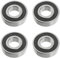 HUAREW 6203 2RS Kugellager, aus Lagerstahl 17mm x 40mm x 12mm, Doppelt Geschirmte Rillenkugellager für DIY, Drehbänke, Motoren, 3D-Drucker, Fräsmaschinen, verschiedene mechanische Geräte, etc(4Pcs)