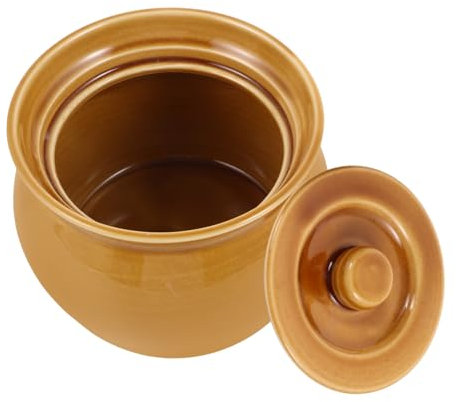 HOLIDYOYO Olla De Barro Para Cocinar A Lento Recipiente Apto Para Horno Cuencos Para Sopa Con Asas Vasija Para Sopa De Cebolla Francesa Cuenco Para Sopa Vapor Azucarero Con