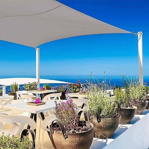 Sonnensegel, für Carport, Terrasse, Pool, strapazierfähig, rechteckig, quadratisch, Grau, 4 x 7 m, inklusive Befestigungsset
