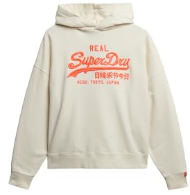Superdry Damen Vintage Logo Neon Relaxed Hoodie