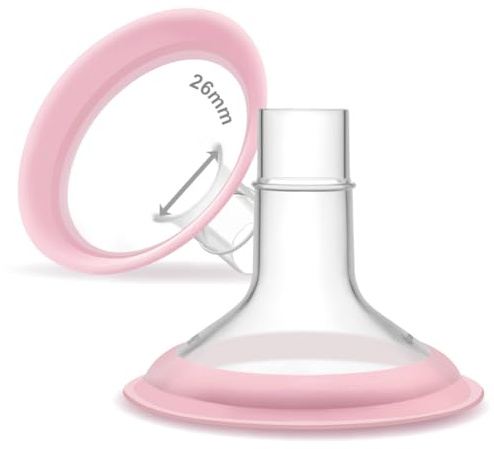 Maymom MyFit 26mm Shields, Pano Series; Compatible with Medela Breast Pump - PersonalFit, Freestyle, Harmony, Maxi, Freestyle Flex Connector; Connect Maymom a Wide Connector
