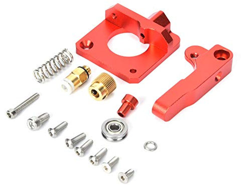 Qukaim Kit d'extrudeuse - Kit d'alimentation pour imprimante 3D en métal - Comprend un ventilateur de refroidissement de 40 mm pour Creality/Ender 3 - Compatible avec les imprimantes 3D