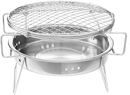 PNAJFUEL Bbq Grill Gas Grill Mini Stainless Steel Folding Barbecue Accessories Portable Kitchen Cooking Tools for Camping