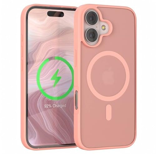 EAZY CASE Ultra Schutz Outdoor Hülle kompatibel mit iPhone 17 kompatibel mit Qi-Charging, hochwertige Schutzhülle mit Aufprallschutz, Kratzfest, Handyhülle mit Kameraschutz, Rosa - Qi Charging