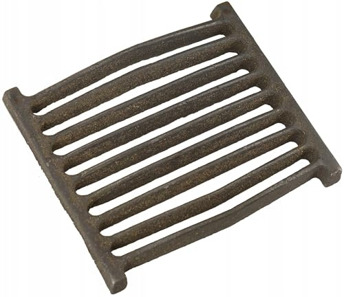 FEINZ Griglia in ghisa per camino 235 x 200 mm | struttura robusta per combustione efficiente