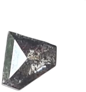 Gems For Jewels 4x4.9mm Salt And Pepper 0.21 Cts Fancy Shield Shape Rose Cut Diamond, Flat Back Shield Diamond for Ring - PDD911