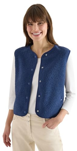Cecil Weste aus Teddy-Material mit Rundhals sporty denim blue XL