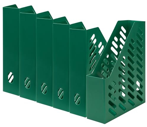 HAN Stehsammler KLASSIK – 6 Stück, moderner Stehsammler im zeitgemäßen Design. Funktional, hochwertig und schick bis Format DIN A4/C4, grün, 16018-05D