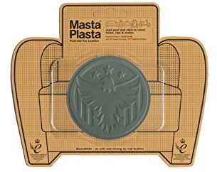 MastaPlasta Selbstklebende Premium Leder Reparatur Rund Patch - Grau Adler 8cm x 8cm. Sofortige Polsterung Qualität Patch für Sofas, Autositze, Jacken, DIY