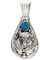 Indianerschmuck Silber Anhänger Türkis Bison Büffel Indianeranhänger Westernschmuck Buffalo Navajo Artist Henry Attakai