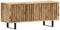 vidaXL Mangoholz Massiv TV Schrank mit 2 Türen TV Board Möbel Lowboard Fernsehschrank Fernsehtisch Sideboard HiFi Fernseher Schrank 90x30x40cm Eisen