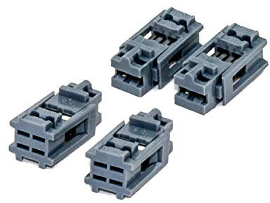 ML-Train Randverbinder-Stecker 2-polig 4 Stück - Verbindung für Kabel und Decoder - Gartenbahn Spur G Zubehör