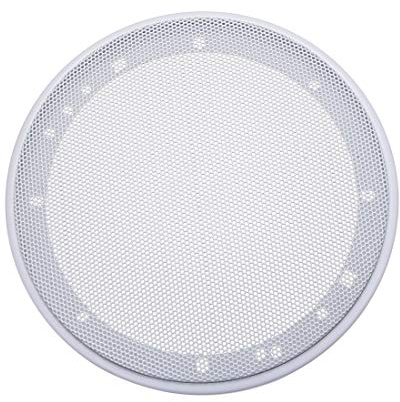 sourcing map Lautsprecher Gitter Abdeckung 6.5 Zoll 183mm Masche Dekorativ Kreis Subwoofer Schutz Weiß
