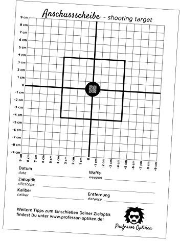 Professor Optiken 2er-Set Anschussscheibe/Zielscheibe für Nachtsichtgeräte - 2X 10er-Pack zum Einschießen/zum Überprüfung der Treffpunktlage von Nachtsichtvorsatzgeräte - ideal für Jäger