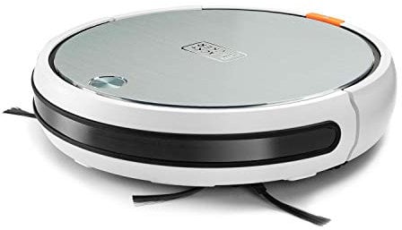Black+Decker ES9480020B - Robot Aspirador 4 en 1, Aspira, Barre, Pasa la mopa y friega, 4 Modos de Limpieza, Navegación Inteligente, Programable, Sistema de filtrado Doble, Mando a Distancia, Blanco