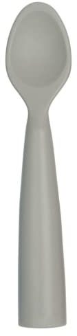 MINIKOIOI Cucchiaio in silicone per imparare a mangiare autonomamente grigio
