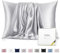 Texbee Seide Kissenbezug 40x60cm für Haar und Haut versteckter Reißverschluss, 1PC Kissenbezug Seide für Frauen Männer Bequem Atmungsaktiv-Silbergrau