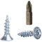 Lot de 100 vis à bois en acier zingué 3,5 x 13 mm, vis à tête fraisée Pozi-Drive