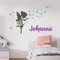 tjapalo® v23 Kinderzimmer Wandtattoo Mädchen Name bunte Schmetterlinge Wandsticker Wandtattoo mädchenzimmer Name, Größe: B100xH58cm