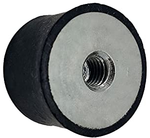 DOJA INDUSTRIAL | Klimaanlage Gummipuffer M6 | Innengewinde-Innengewinde 20x20 | PACK 12 | Klima Silentblock | Klimageraet Anti Vibration Gummilager | Wandhalterung Gummi Antivibrationsfuesse