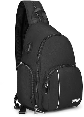 BAICLES Camera Sling Bag, Camera Backpack, Nylon SLR Camera Bag, Shockproof Camera Shoulder Bag, Camera Lens Organizer Black