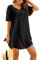 Ekouaer Swimsuit Cover Up for Women Beach Lace Crochet V-Neck Beach Dress Short Sleeve Women's Swim Cover-Ups Black XXL
