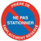 AUA SIGNALETIQUE - Panneau prière de ne Pas stationner Emplacement réservé - Ø 300 mm, Aluminium Dibond 3mm