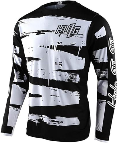 Radfahren Jersey Herren Mountainbike Motocross Jersey Langarm MTB T-Shirt,Shirt Downhill Fahrrad Jersey Schnelltrocknend (Color-21,4XL)