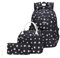 SIVENKE Backpack for Girls Middle School Bag Lunch Bag Set Lightweight Kids Bookbag with Cute Pawprint Water Resistant
