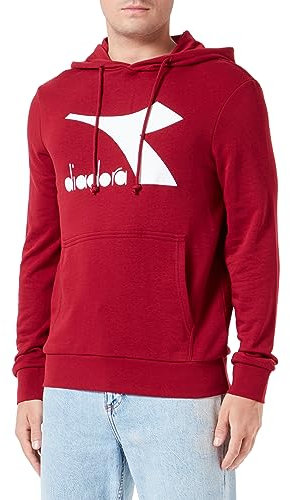 Diadora Hoodie Core, Felpa Uomo, Viola (Rhubarb), XXL