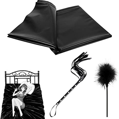 BDSMYEE Latex Laken,Latex Bettlaken Sex,Latexlaken,Erotik-Bettlaken,Peitsche Sex hart,Federkitzler Sexspielzeug,erotiek Spielzeug für Paare Sex,Sex Spielzeug für Paare