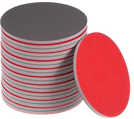sourcing map 20pcs 2000 Grit Sanding Sponge 5 Inch Hook and Loop Sponge Sanding Disc Wet/Dry for Car Wood Drywall Metal