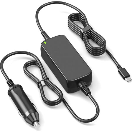 Outtag 100W USB C Laptop Auto Ladegerät 12-24V KFZ Laptop Ladekabel Netzteil für MacBook Pro Lenovo Yoga Thinkpad HP Samsung LG Asus Acer Huawei Honor LG Sony Dell Google und weitere Typ C Geräte