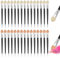 Lot de 30 pinceaux applicateurs de fard à paupières, pinceau éponge de maquillage, 7,5 cm, pointe en mousse réutilisable, pinceau applicateur de fard à paupières, ensemble de pinceaux lavables pour