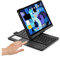 HENGHUI 360° Rotatable Touch Keyboard for iPad Air 11 inch, iPad Air 5th 4th Generation, iPad Pro 11 4th 3rd Gen Backlight Keyboard Built‑in Trackpad, Bluetooth Foldable Keyboard Cover,Black