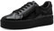 Jana Damen Plateau Sneaker mit Reißverschluss Vegan, Schwarz (Schwarz Lack), 39 EU